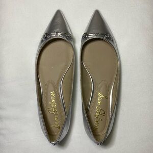 Sam Edelman Metallic Silver Pointed Flats